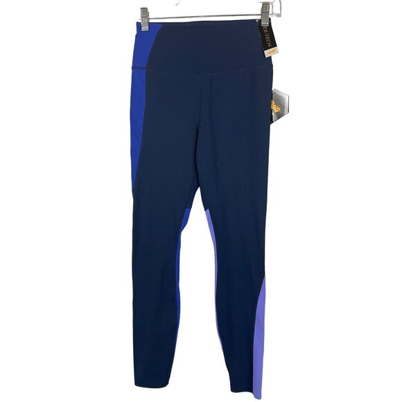 Avia Women's Flex-Tech High Compression Leggings XS Blue & Purple Moisture Wicki - Picture 1 of 7
